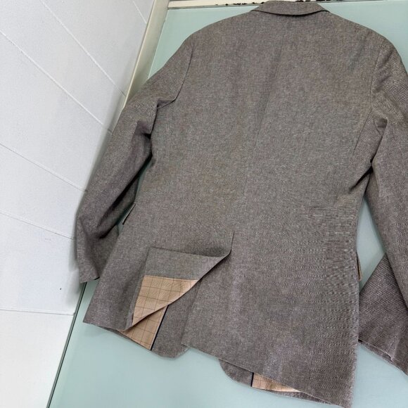 Stafford Blazer Sport Coat 38R Classic Fit Linen Cotton Blend Heather Beige - Picture 5 of 10